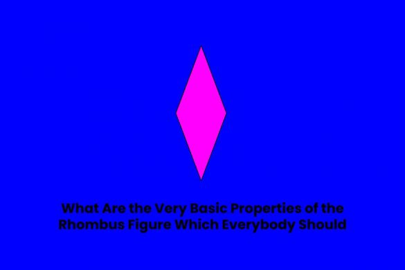 What Are the Very Basic Properties of the Rhombus Figure Which Everybody Should Know?