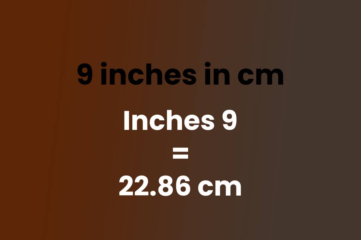 9 inches cms