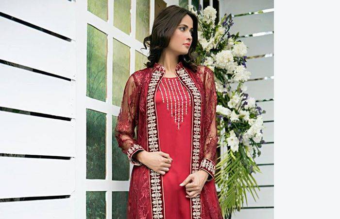 Front Open Double Shirt Style Tail Gown Frock Net Dresses