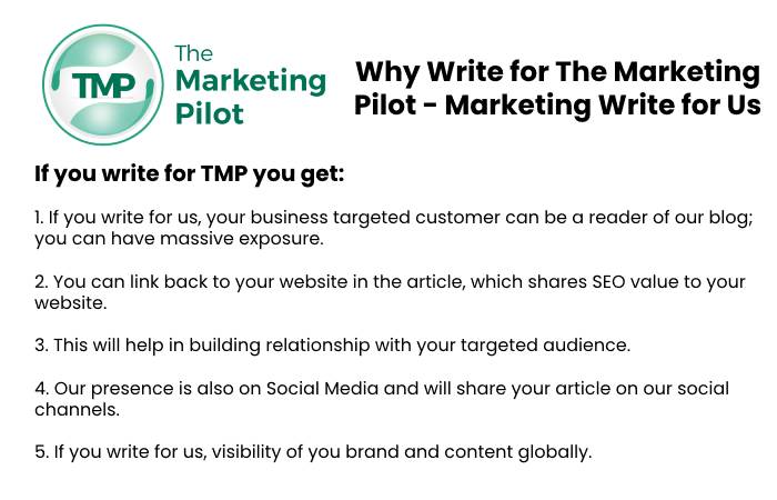 Why Write for The Marketing Pilot - Marketing Write for Us